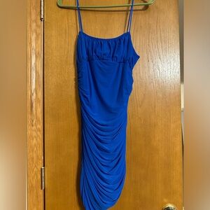 blue shein dress